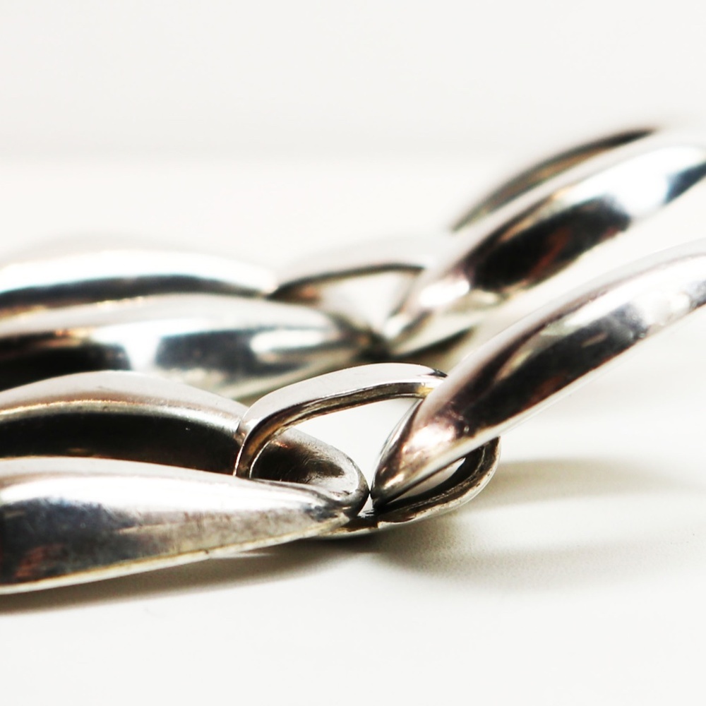 Large Silver Doorknocker Earrings *Unsigned* - image 2